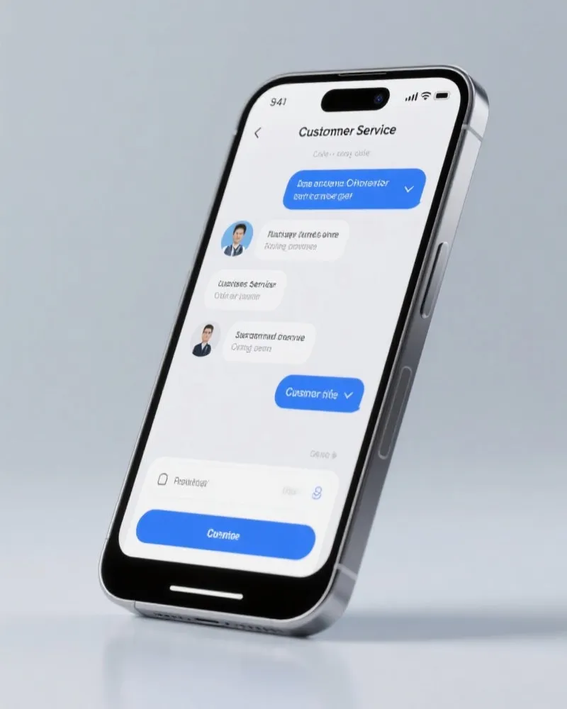 在线客服 App 界面预览